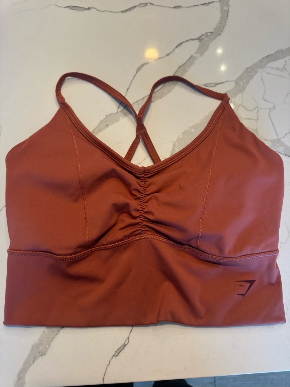 Gymshark Rust Colored Crossback Sports Bra